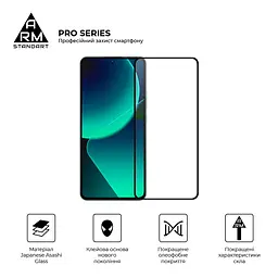 Захисне скло на Xiaomi 15T 5G/15T Pro 5G з олеофобним покриттям, Pro, повне проклеювання, антистатичний і пиловідштовхуючий шар, 9H, самоклеючеся, 2.5D, на весь екран, антистатичний клей, ArmorStandart (ARM86975) - мініатюра 2