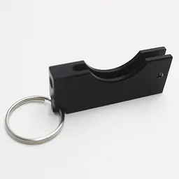 Захисний алюмінієвий чохол для ключа YubiKey 5 / 5C / Security Key NFC з брелком, Чорний, 1 шт - мініатюра 6