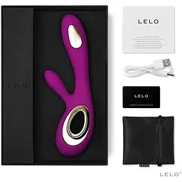 Вібратор-кролик Lelo Soraya Wave Deep Rose манливі рухи стовбура - мініатюра 7