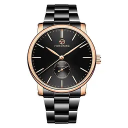 Наручний годинник чоловічий 8214 Black-Cuprum Forsining acs0031364
