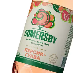 Сидр Somersby Персик-Гуава 4.7% ПЕТ 0.95 л - мініатюра 5
