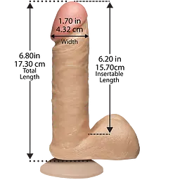 Фалоімітатор Realistic Cock Ultraskyn 6 Inch 17.3 см тілесний - мініатюра 3