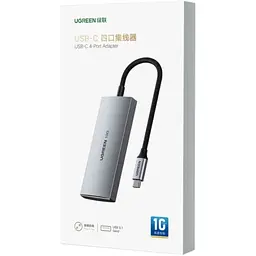 Хаб USB CM480, Grey, Type-C 3.2 - 2xType-C 3.2 / 2xUSB 3.2 Ugreen teh0019591 - мініатюра 3