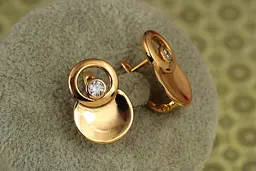 Сережки Xuping Jewelry формат 2 см золотисті - мініатюра 3
