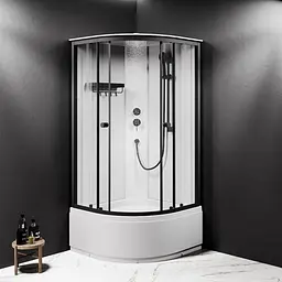 Душовий бокс AM.PM X-Joy 90x90 1/4 кола прозоре скло black matt W94C-401A-090BT - мініатюра 3