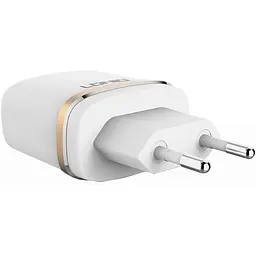 Мережевий зарядний пристрій LDNIO DL-AC52 Travel charger 2USB 2.4A + Lightning cable White - мініатюра 3
