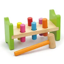 Дерев'яна стукалка Viga Toys Цвяшки (50827) - мініатюра 2