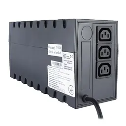 ДБЖ PowerCom RPT-1000A IEC Black, 1000VA, 600W, лінійно-інтерактивний, AVR, 3 розетки (IEC), батарея 12В/9Ач x 1 шт - мініатюра 2