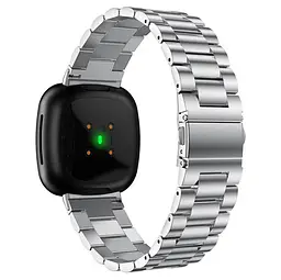 Металевий ремінець Primolux для годинника Fitbit Versa 3/Fitbit Sense Silver - мініатюра 2