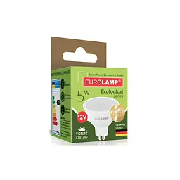Лампочка Eurolamp LED SMD MR16 5W GU5.3 3000K 12V (LED-SMD-05533(12)(P)) - мініатюра 3