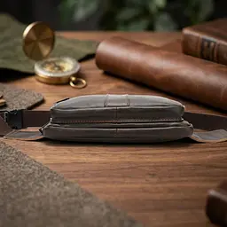 Сумка на пояс 14727 Vintage коричнева - мініатюра 5