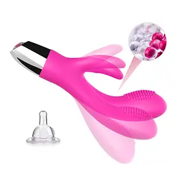 Вібратор з подвійною стимуляцією Rabbit pink Boss Series 52-00017 102104 - мініатюра 4