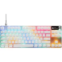 Клавіатура SteelSeries Apex Pro TKL Gen 3 UA HyperMagnetic OmniPoint 3.0 OLED White (64898)