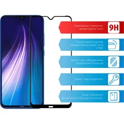 Скло захисне ACCLAB Full Glue Xiaomi Redmi Note 8 (1283126508752) - мініатюра 2