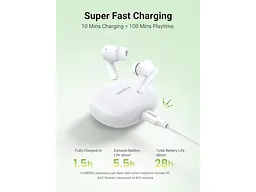 Навушники TWS UGREEN WS207 HiTune T3CWhite (45110) - мініатюра 8