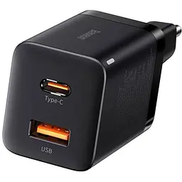 Зарядний пристрій Baseus Super Si Pro Quick Charger C+U 30W black (CCSUPP-E01)