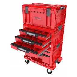Набір ящиків Qbrick SYSTEM PRO RED DRAWER WORKSHOP SET 4 2.0 RUHD мобільна шафа 525x345x885 мм