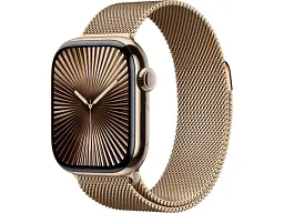 Смарт-годинник Apple Watch Series 10 GPS + Cellular 42mm Gold Titanium Case w. Gold Milanese Loop (MX083)