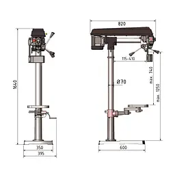 Свердлильний верстат Optimum OPTIdrill RB 8S (230V) STURMER Maschinen - мініатюра 2