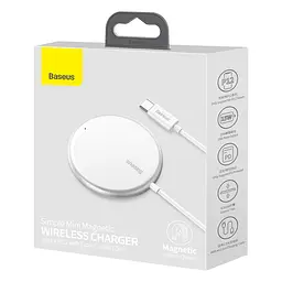 БЗУ BASEUS Simple Mini Magnetic (suit for Iphone 12 with Type-C cable 1.5m) белое - мініатюра 2