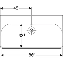 Раковина Geberit Smyle Square 90 500.250.01.1, Білий - мініатюра 3