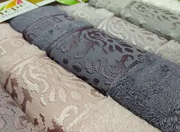 Набір бамбукових махрових турецьких рушників Cestepe 6 штук Bamboo Damaks 50х90 - мініатюра 3