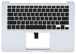 Клавіатура для ноутбука Apple MacBook Air (A1369) 2010+ Black, (Silver TopCase), RU (горизонтальний ентер) - мініатюра 2
