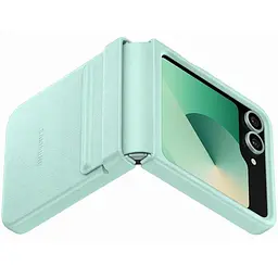 Шкіряний чохол Leather Case (AAA) для Samsung Galaxy Z Flip6 Turquoise - мініатюра 5