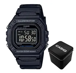 Чоловічий годинник Casio W-218H-1B Чорний ( AT1141-0123 )