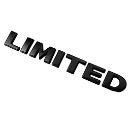 Емблема напис Limited для Jeep чорна 140х22мм метал (на скотчі)