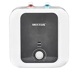 Водонагрівач Mixxus EWH-1210 Small Under під мийкою 10 л, 1500 Вт, "мокрий" ТЕН, вертикальний, квадратний, білий (WH0604)