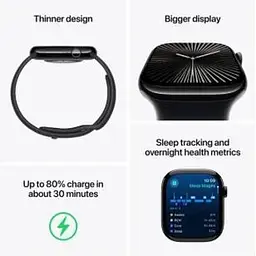 Смарт-годинник Apple Watch Series 10 GPS 46mm Rose Gold Aluminum Case w. Plum Sport Loop (MWWV3) - мініатюра 3