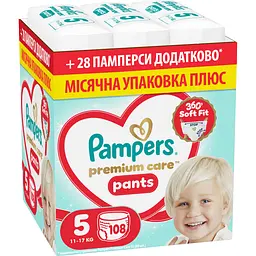 Підгузки-трусики Pampers Premium Care Pants Розмір 5 (11-17 кг) 108 шт. 