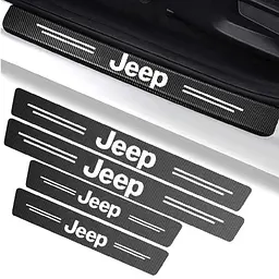Захисна плівка накладка на пороги для Jeep Чорний Карбон 4 шт