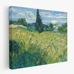 Інтер'єрна картина Зелене пшеничне поле з кипарисом, Ван Гог, Vincent van Gogh, Green Wheat Field with Cypress, 48×60 см (id3035) - мініатюра 3
