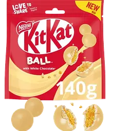 Шоколадні кульки KitKat Ball White Chocolate Branco 140г - мініатюра 2