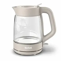 Tefal Електрочайник Tefal Morning Glass Kettle, 1.7л, скло, з підсвіткою, бежевий