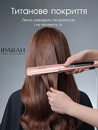 Плойка для волосся IPARAH PROFESSIONAL STRAIGHTENER Плойка для локонів, Стайлер для волосся, Утюжок для вирівнювання волосся з температурним контролем 140-230°C 50 Вт Pink - мініатюра 5