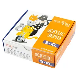 Набір акрилових фарб Cats 9×10 мл ROSA Kids (4823098545880)