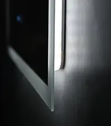 Дзеркало Mixxus Flat MR04-100x60 (LED Touch, годинник, антизапотівання, димер, регулювання яскравості) MI6008 - мініатюра 4