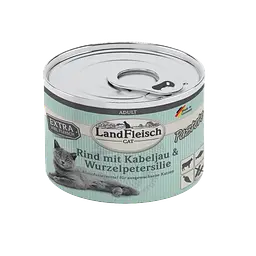 Консерви для котів LandFleisch Adult Cat Pastete Rind mit Kabeljau (яловичина, тріска) 195 г