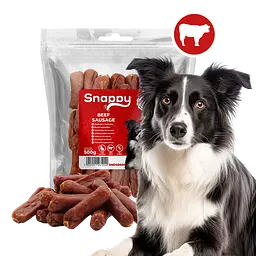 Ласощі для собак SNAPPY DOG SNACKS SAUSAGES Сосиски з яловичини, 500 г