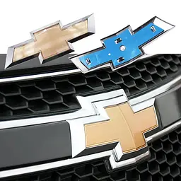 Емблема передня Chevrolet Cruze (2009-2014р) золото+хром 240х82мм пластик (на засувках) - мініатюра 3