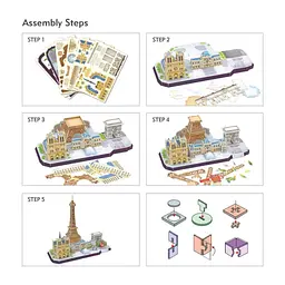 Пазл Cubic Fun City line Paris (MC254h) - мініатюра 7