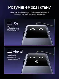 USB-C хаб UGREEN Uno CM889 концентратор 7 в 1 вихід HDMI до 4K 60 Гц 2 USB-A 3.0 та USB-C 3.0 для даних до 5 Гбіт/с кардридер SD/TF вхід живлення USB-C PD 3.0 до 100 Вт заряджання через порт USB-C для даних до 20 Вт для HDMI потрібен USB-C хоста з відеовиходом блокування екрана однією кнопкою LED-дисплей стану підключень для Windows/macOS/Linux темно-сірий із чорною передньою панеллю (75179) - мініатюра 8