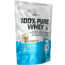 Протеїн BiotechUSA 100% Pure Whey Bourbon vanilla Бурбонська ваніль 400 г
