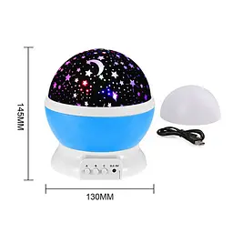 Нічник - проектор Зіркове небо Star Master Dream Обертання 360° Біле + RGB сяяння - мініатюра 2