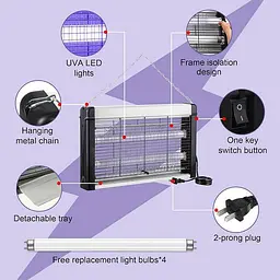 Лампа антимоскітна Led 12W Insect Killer, електроловушка для мух і комарів - мініатюра 5