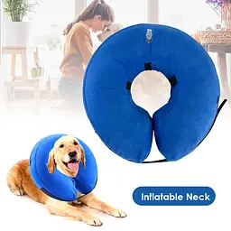 Захисний надувний нашийник для собак Derby Protective Inflatable Dog Cone Collar Blue, M - мініатюра 2