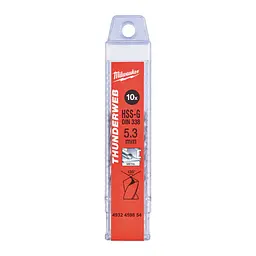 Свердло по металу THUNDERWEB HSS-G MILWAUKEE DIN338, діаметр 5,3х86х52мм, (10шт), пластикова коробка